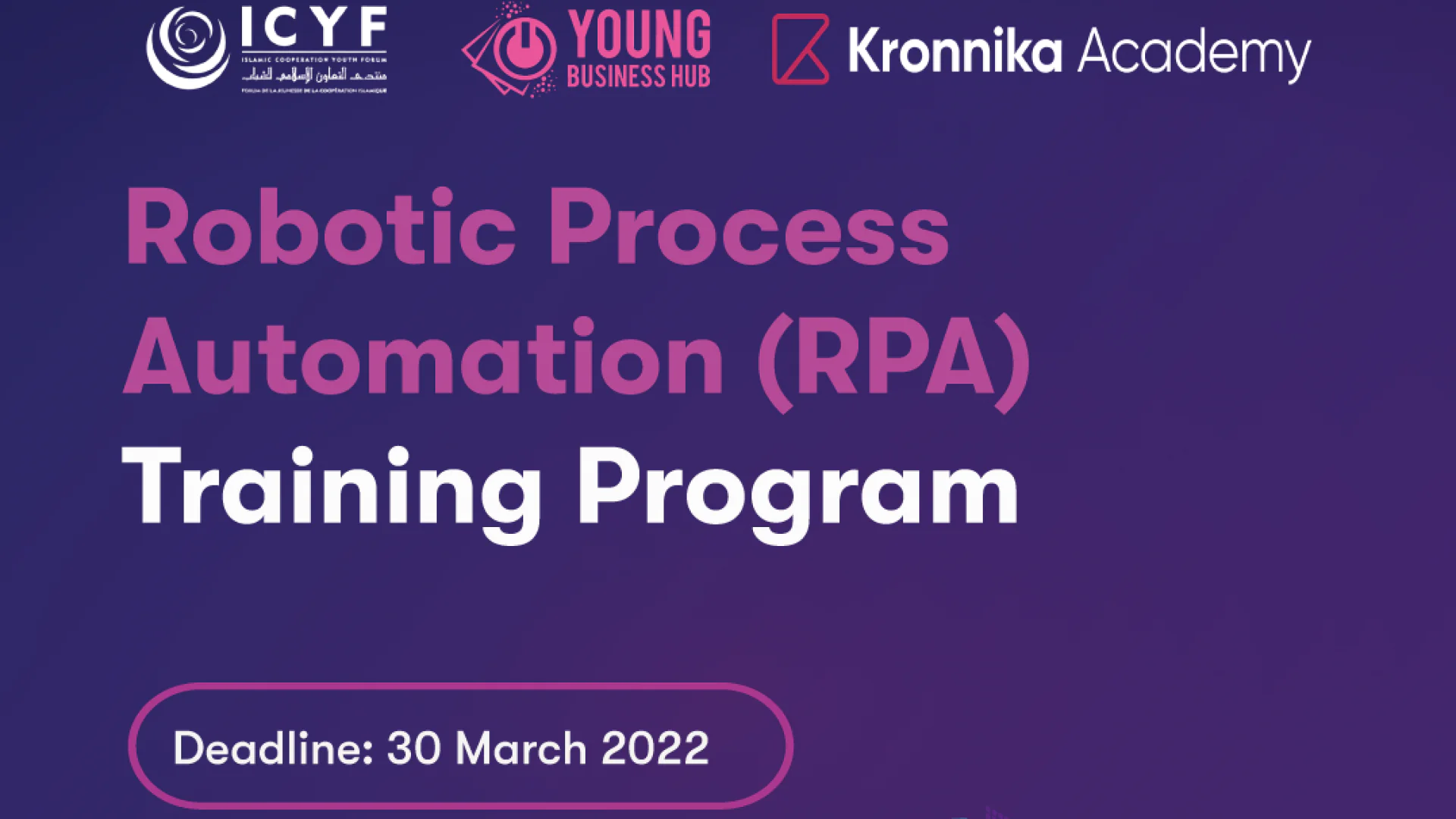 IT sohasiga qiziquvchi yoshlar uchun ICYF tomonidan Kronnika Robotic Process Automation Training Program dasturi