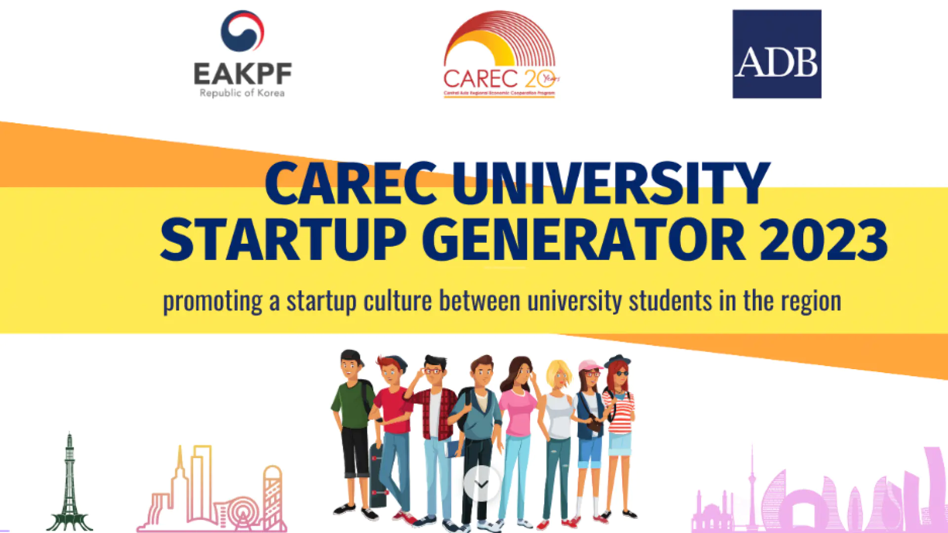 CAREC University Startup Generator 2023 — universitet talabalari uchun sogʻliqni saqlash, taʼlim hamda atrof-muhitga aloqador mavzulardagi startaplar tanlovi